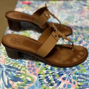 Tory Burch Moore Thong Sandals Block Heels